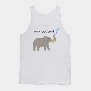 Protect not poach elephant art Tank Top